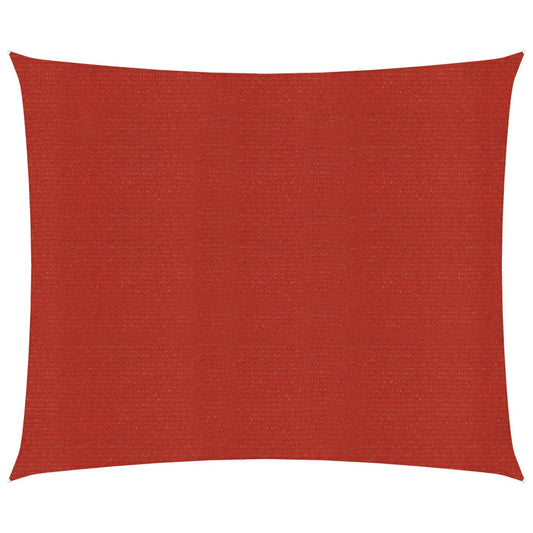 vidaXL Voile d'ombrage 160 g/m² Rouge 2,5x2,5 m PEHD