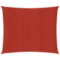 vidaXL Voile d'ombrage 160 g/m² Rouge 2,5x2,5 m PEHD