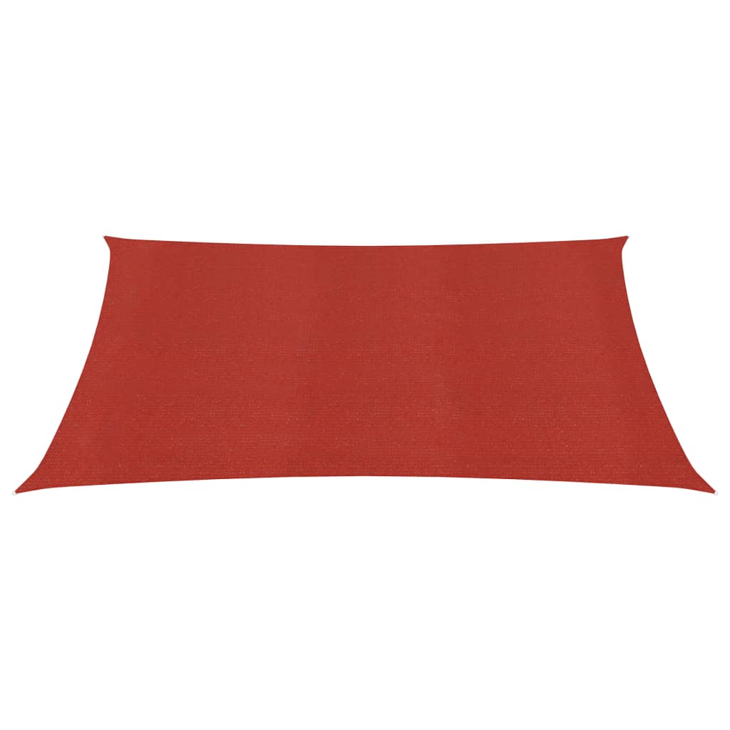 vidaXL Voile d'ombrage 160 g/m² Rouge 2,5x2,5 m PEHD