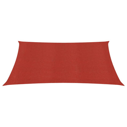vidaXL Voile d'ombrage 160 g/m² Rouge 2,5x2,5 m PEHD