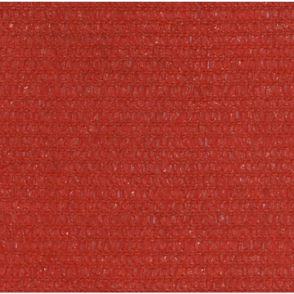 vidaXL Voile d'ombrage 160 g/m² Rouge 2x3,5 m PEHD