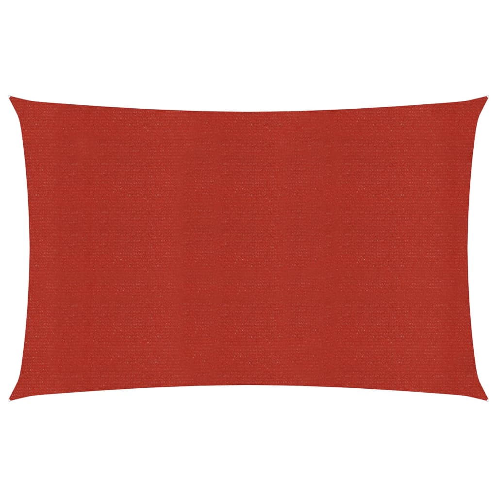 vidaXL Voile d'ombrage 160 g/m² Rouge 2,5x5 m PEHD
