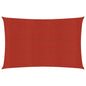 vidaXL Voile d'ombrage 160 g/m² Rouge 2,5x5 m PEHD