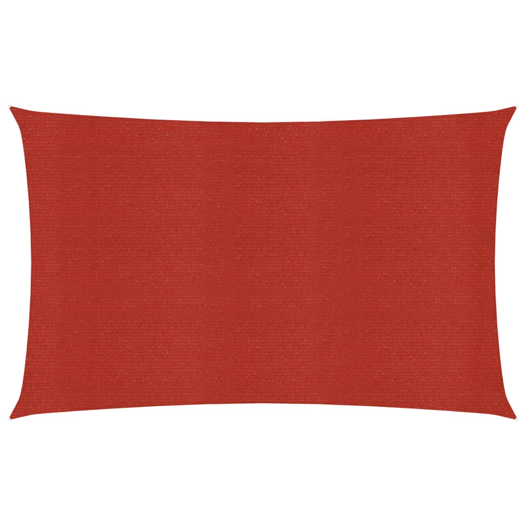 vidaXL Voile d'ombrage 160 g/m² Rouge 3x5 m PEHD
