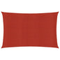 vidaXL Voile d'ombrage 160 g/m² Rouge 3,5x5 m PEHD