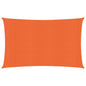 vidaXL Voile d'ombrage 160 g/m² rectangulaire orange 3x5 m PEHD