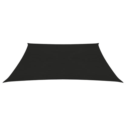vidaXL Voile d'ombrage 160 g/m² Noir 4x4 m PEHD