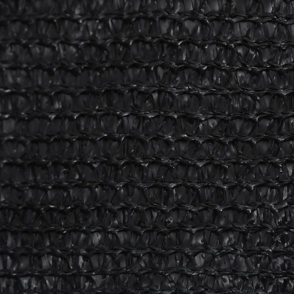 vidaXL Voile d'ombrage 160 g/m² Noir 5x5 m PEHD
