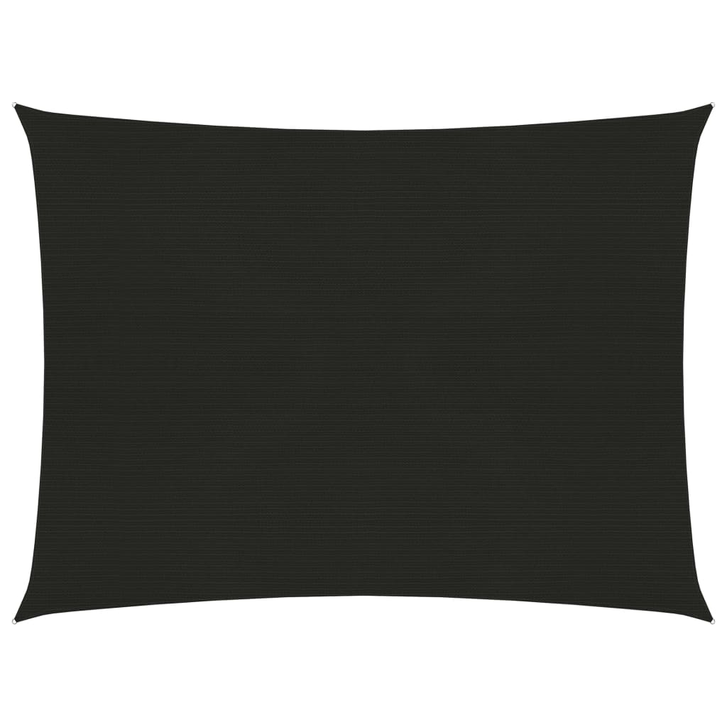 vidaXL Voile d'ombrage 160 g/m² Noir 2x3 m PEHD