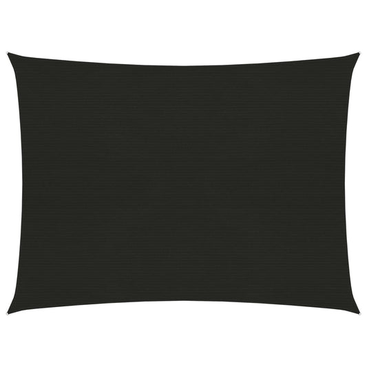 vidaXL Voile d'ombrage 160 g/m² Noir 2x3 m PEHD