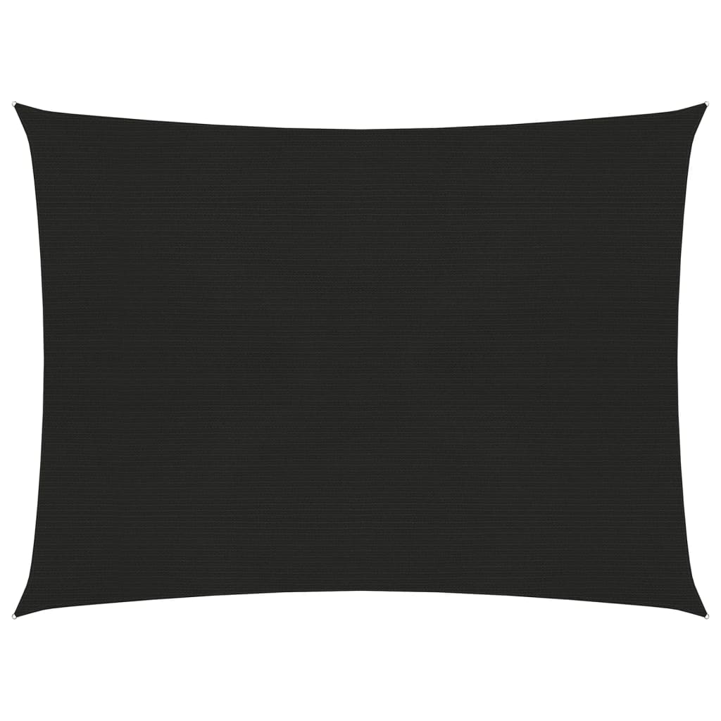 vidaXL Voile d'ombrage 160 g/m² Noir 2x3,5 m PEHD