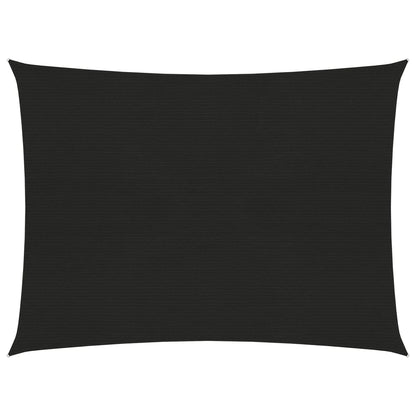 vidaXL Voile d'ombrage 160 g/m² Noir 2x3,5 m PEHD