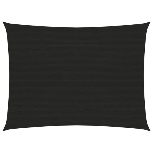 vidaXL Voile d'ombrage 160 g/m² Noir 2x3,5 m PEHD