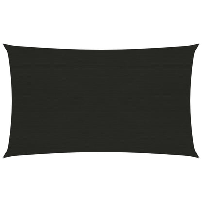 vidaXL Voile d'ombrage 160 g/m² Noir 2,5x5 m PEHD