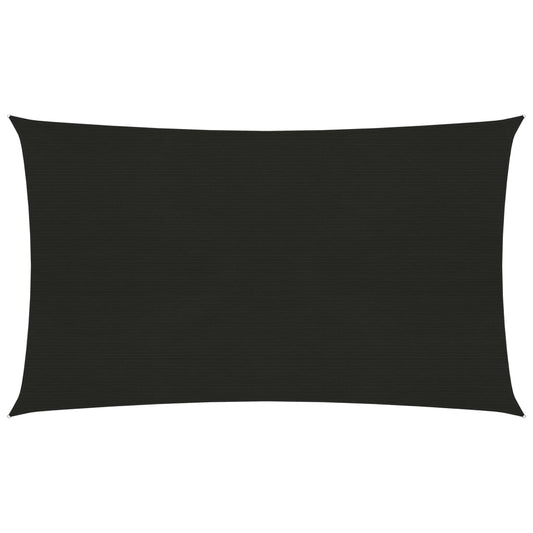 vidaXL Voile d'ombrage 160 g/m² Noir 2,5x5 m PEHD