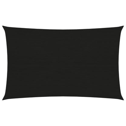 vidaXL Voile d'ombrage 160 g/m² Noir 3x5 m PEHD