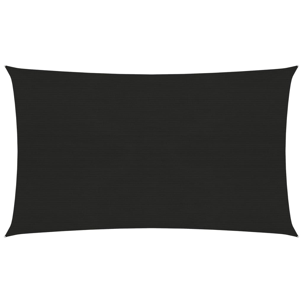 vidaXL Voile d'ombrage 160 g/m² Noir 3x6 m PEHD