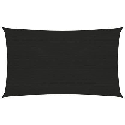 vidaXL Voile d'ombrage 160 g/m² Noir 3x6 m PEHD