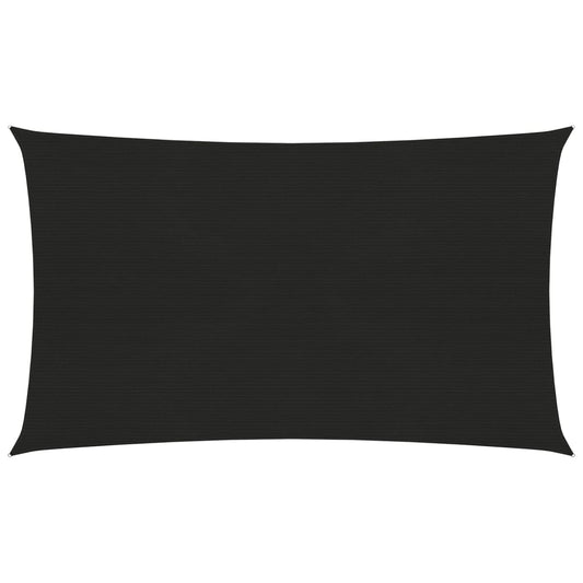 vidaXL Voile d'ombrage 160 g/m² Noir 3x6 m PEHD