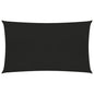 vidaXL Voile d'ombrage 160 g/m² Noir 3x6 m PEHD