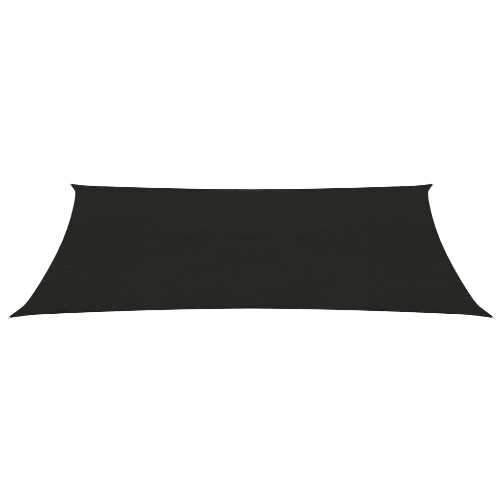 vidaXL Voile d'ombrage 160 g/m² Noir 3x6 m PEHD