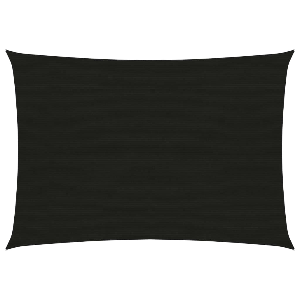 vidaXL Voile d'ombrage 160 g/m² Noir 3,5x5 m PEHD