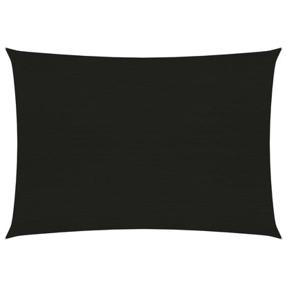 vidaXL Voile d'ombrage 160 g/m² Noir 3,5x5 m PEHD
