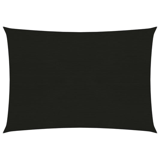 vidaXL Voile d'ombrage 160 g/m² Noir 3,5x5 m PEHD