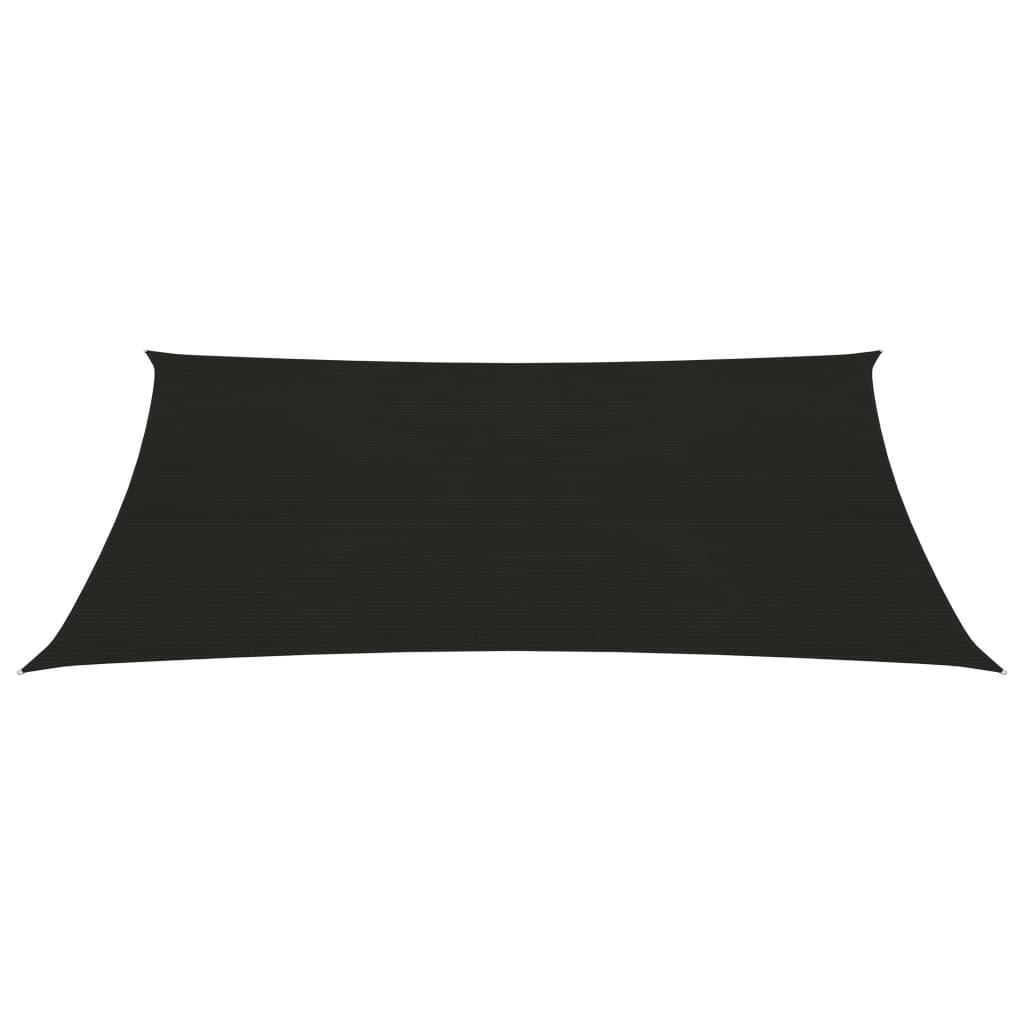 vidaXL Voile d'ombrage 160 g/m² Noir 3,5x5 m PEHD