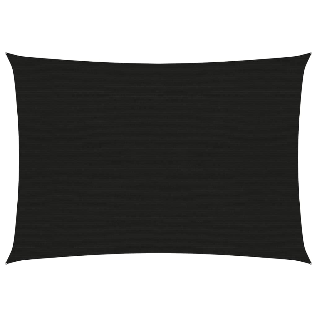 vidaXL Voile d'ombrage 160 g/m² Noir 4x5 m PEHD