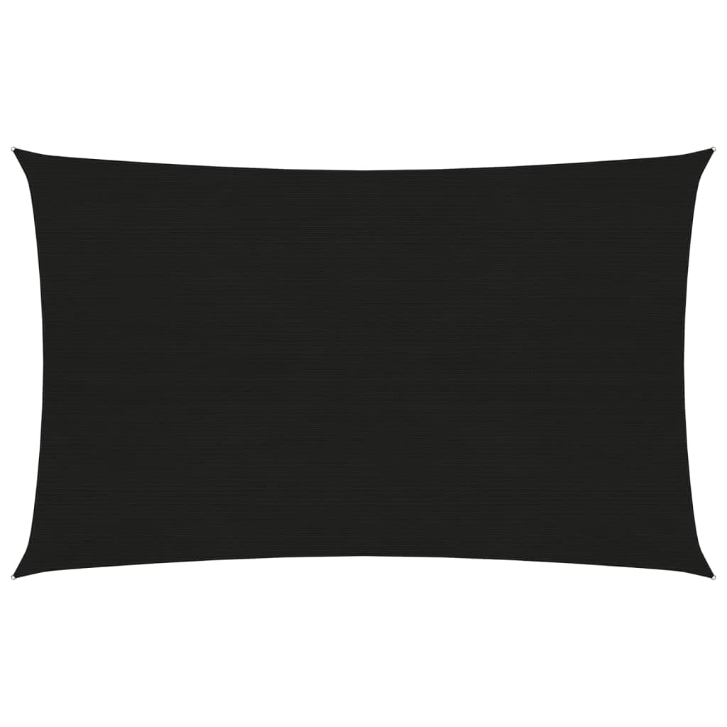 vidaXL Voile d'ombrage 160 g/m² Noir 5x7 m PEHD