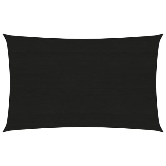 vidaXL Voile d'ombrage 160 g/m² Noir 5x7 m PEHD