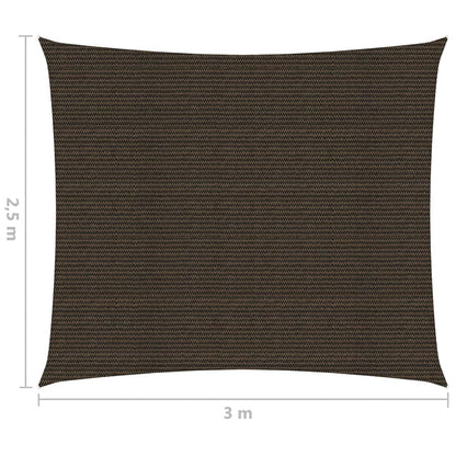 vidaXL Voile d'ombrage 160 g/m² Marron 2,5x3 m PEHD