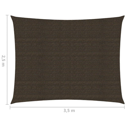 vidaXL Voile d'ombrage 160 g/m² Marron 2,5x3,5 m PEHD