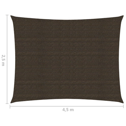 vidaXL Voile d'ombrage 160 g/m² Marron 2,5x4,5 m PEHD