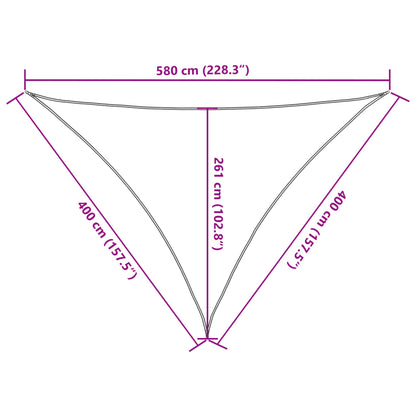 vidaXL Voile d'ombrage 160 g/m² Marron 4x4x5,8 m PEHD