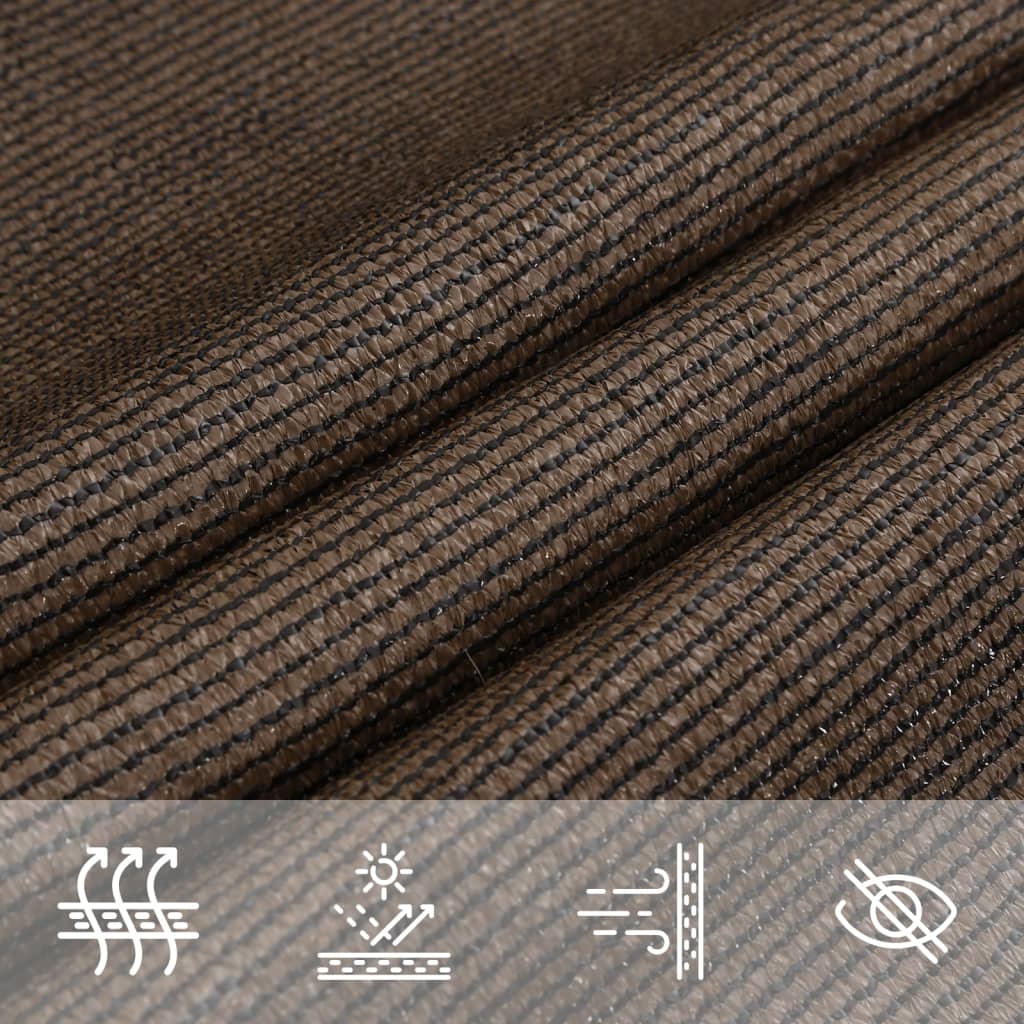 vidaXL Voile d'ombrage 160 g/m² Marron 4/5x3 m PEHD