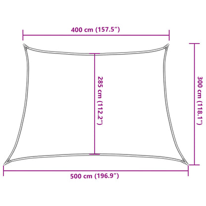 vidaXL Voile d'ombrage 160 g/m² Marron 4/5x3 m PEHD
