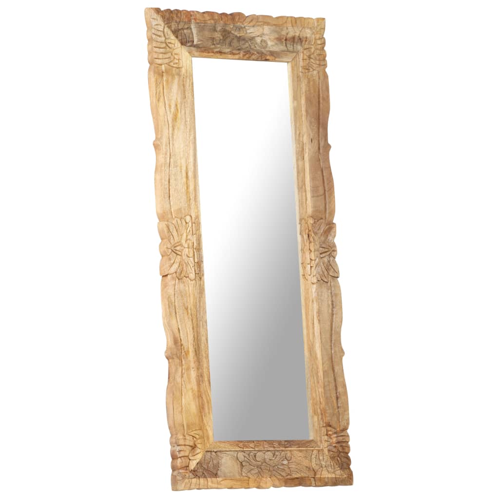 vidaXL Miroir 110x50 cm Bois de manguier massif
