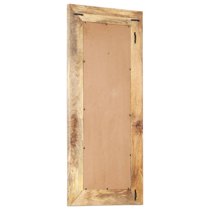 vidaXL Miroir sculpté à la main 110x50x2,6 cm Bois de manguier solide