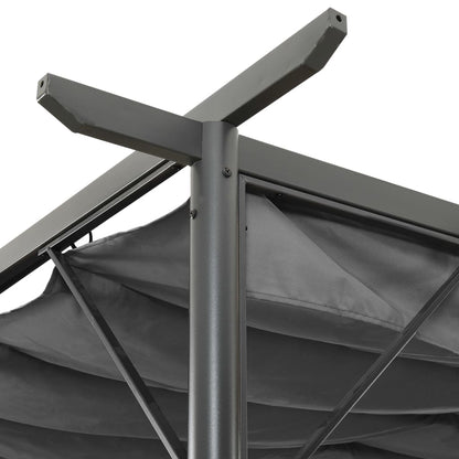 vidaXL Pergola avec toit rétractable anthracite 3x3 m acier 180 g/m²