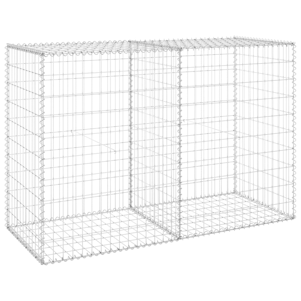 vidaXL Mur en gabion avec couvercles Acier galvanisé 150x60x100 cm