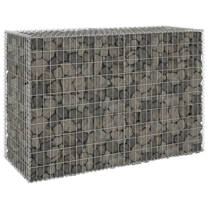 vidaXL Mur en gabion avec couvercles Acier galvanisé 150x60x100 cm
