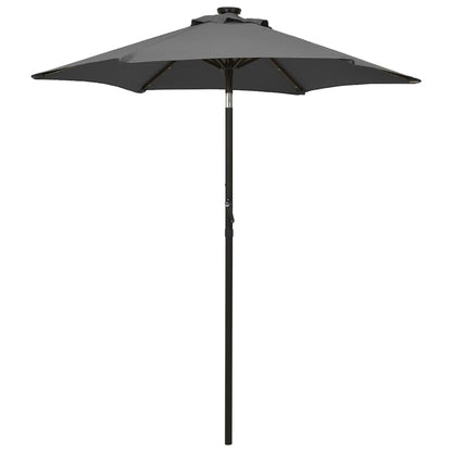vidaXL Parasol avec lumières LED Anthracite 200x211 cm Aluminium