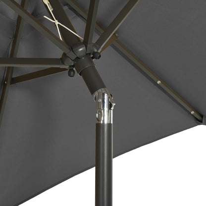 vidaXL Parasol avec lumières LED Anthracite 200x211 cm Aluminium