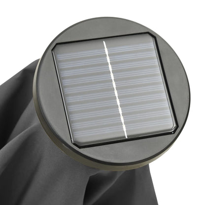 vidaXL Parasol avec lumières LED Anthracite 200x211 cm Aluminium