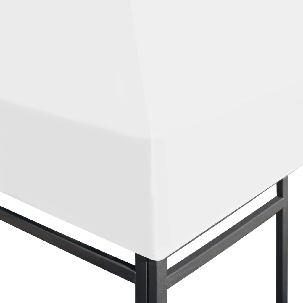 vidaXL Toile de toit de belvédère 270 g/m² 3x3 m Blanc