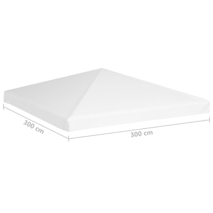 vidaXL Toile de toit de belvédère 270 g/m² 3x3 m Blanc