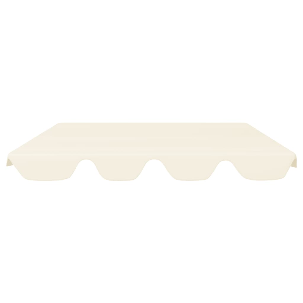 vidaXL Toit de rechange de balançoire crème 188/168x145/110 cm