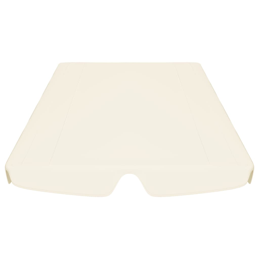 vidaXL Toit de rechange de balançoire crème 188/168x145/110 cm